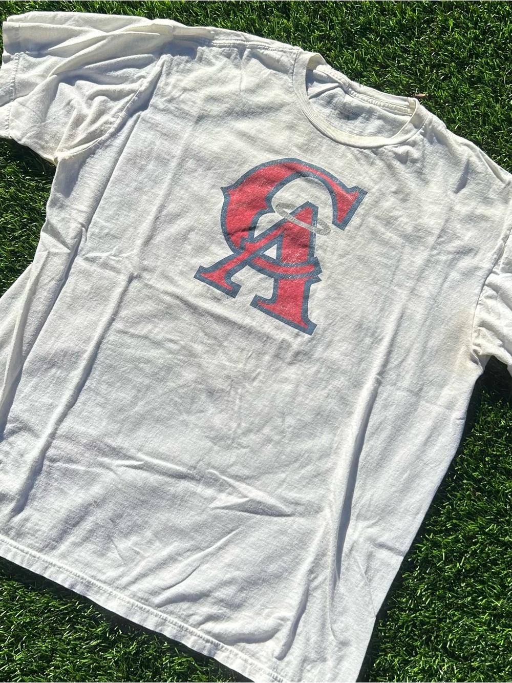 California Angels graphic baseball t shirt